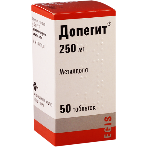 დოპეგიტი ტაბლეტი 250მგ ფლაკონი #50
