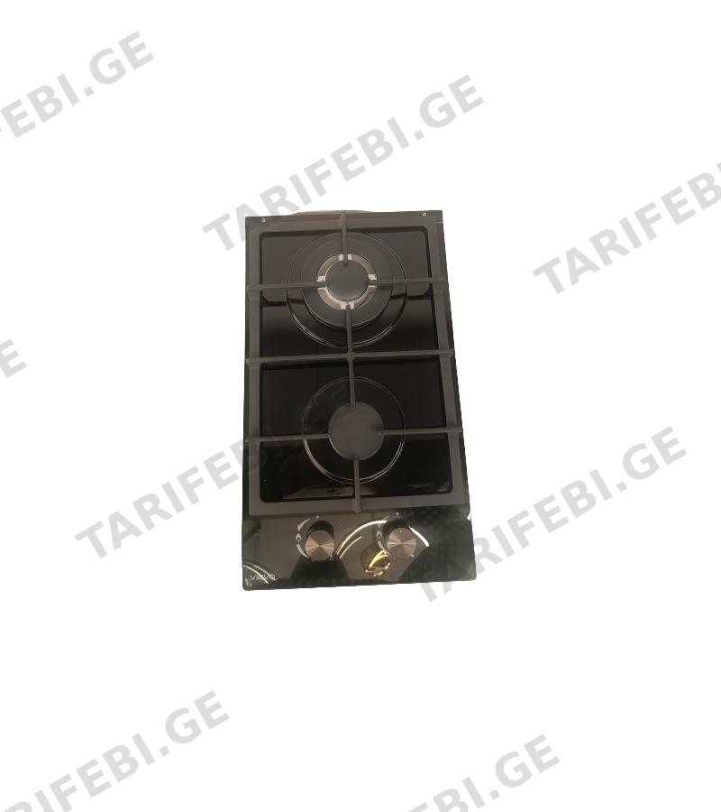 გაზქურის ზედაპირი 2-ნი E30-2001G Black მინა შავი მწარ.VIEVO