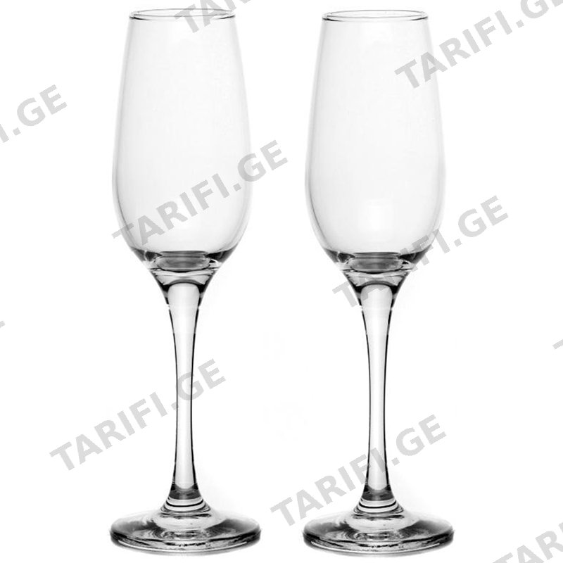 შამპანურის ჭიქების ნაკრები PASABAHCE (2PCS, 210ML)