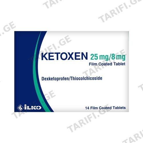 კეტოქსენი ტაბლეტი 25მგ+8მგ #14 0 Ketoxen 25mg/8mg tab #14