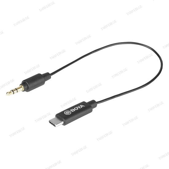 BOYA BY-K2 USB C to 3.5mm Audio Adapter Black