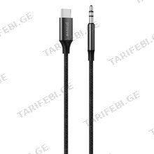 Cable AUX Proove SoundTrack Type-C to 3.5mm (1m) black აუდიო კაბელი