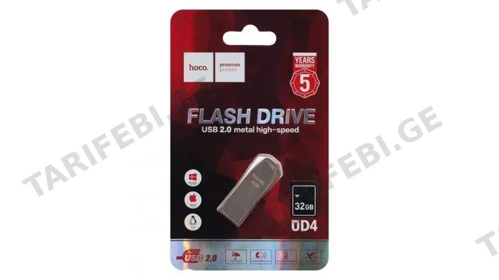 HOCO UD4 32GB ფლეშ მეხსიერება USB 2.0