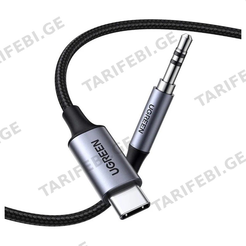 USB TO 3.5MM აუდიო კაბელი ჩიპით UGREEN 20192 1მ