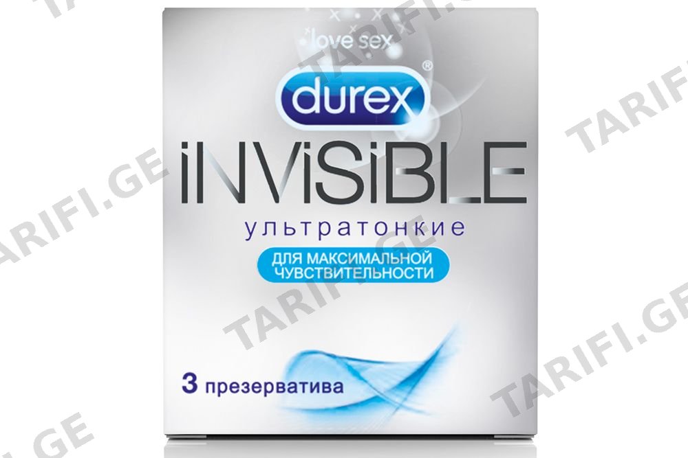 პრეზერვატივი Invisible N3 /დურექსი