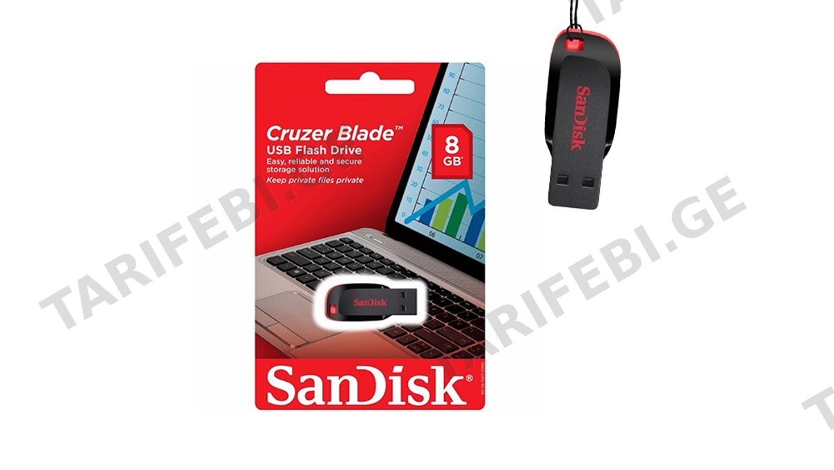 SanDisk USB 8GB ფლეშ მეხსიერება USB 2.0