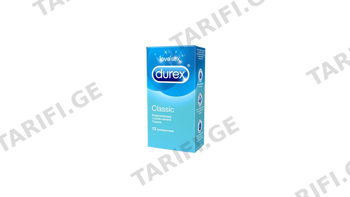 DUREX პრეზერვატივი კლასიკი N12