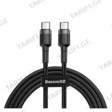 Baseus Cafule Series Cable Type-C 1M CATKLF-GG1 grey/black მობილურის კაბელი