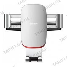 Baseus Metal Age Gravity Car Mount SUYL-J0S Silver მობილურის სამაგრი