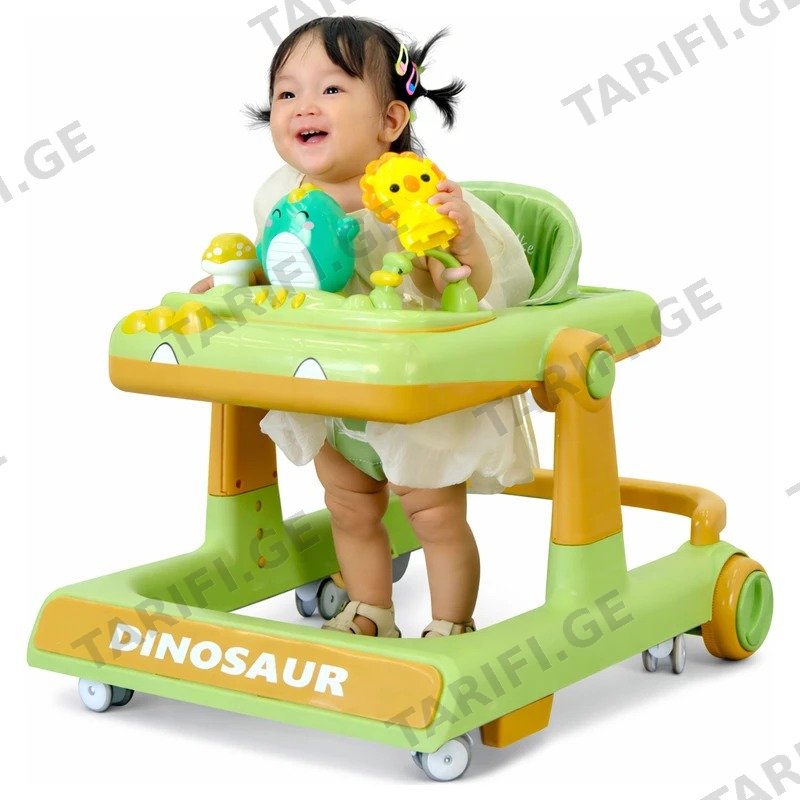 საბავშვო ჭოჭინა GOLDEN CHILD BABY 519-G სილიკონის ბორბლებით