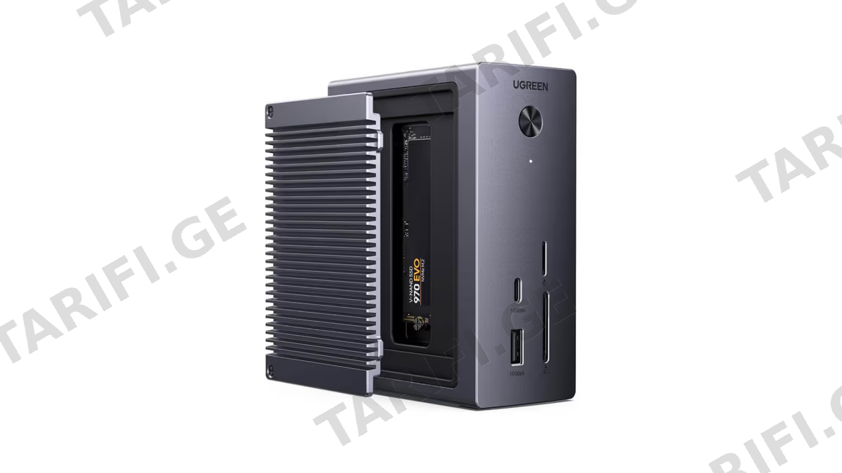 USB-C Docking Station UGREEN CM923 (55735) Revodok Pro, 10-in-1 Type-C Docking Station, Grey