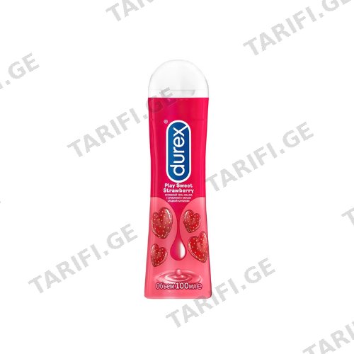 დურექსი - ლუბრიკანტი გელი Sweet Strawberry 100მლ