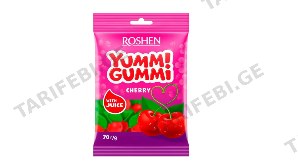ჟელეს კანფეტები იამმი გამმი Cherry 70გ