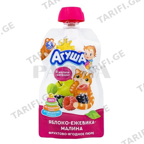 Agusha ხილის პიურე "Agusha" ვაშლი-ბროწეული-რუსკა 90გ