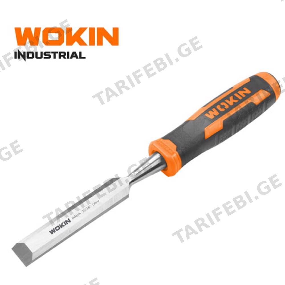 საჭრისი Wokin 254216, 16mm(5/8\"), Wood Chisel (INDUSTRIAL), Black/Orange