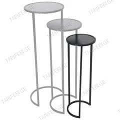 სადგამი ყვავილის ქოთნის Mega Collections Eton Plantstand Round Black D23H67