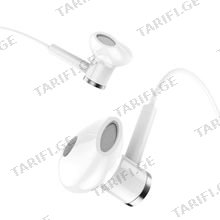 HOCO M47 Canorous wire control earphones with microphone White