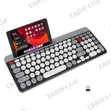 Andowl QK8066 უსადენო კლავიატურა Bluetooth & USB კავშირით