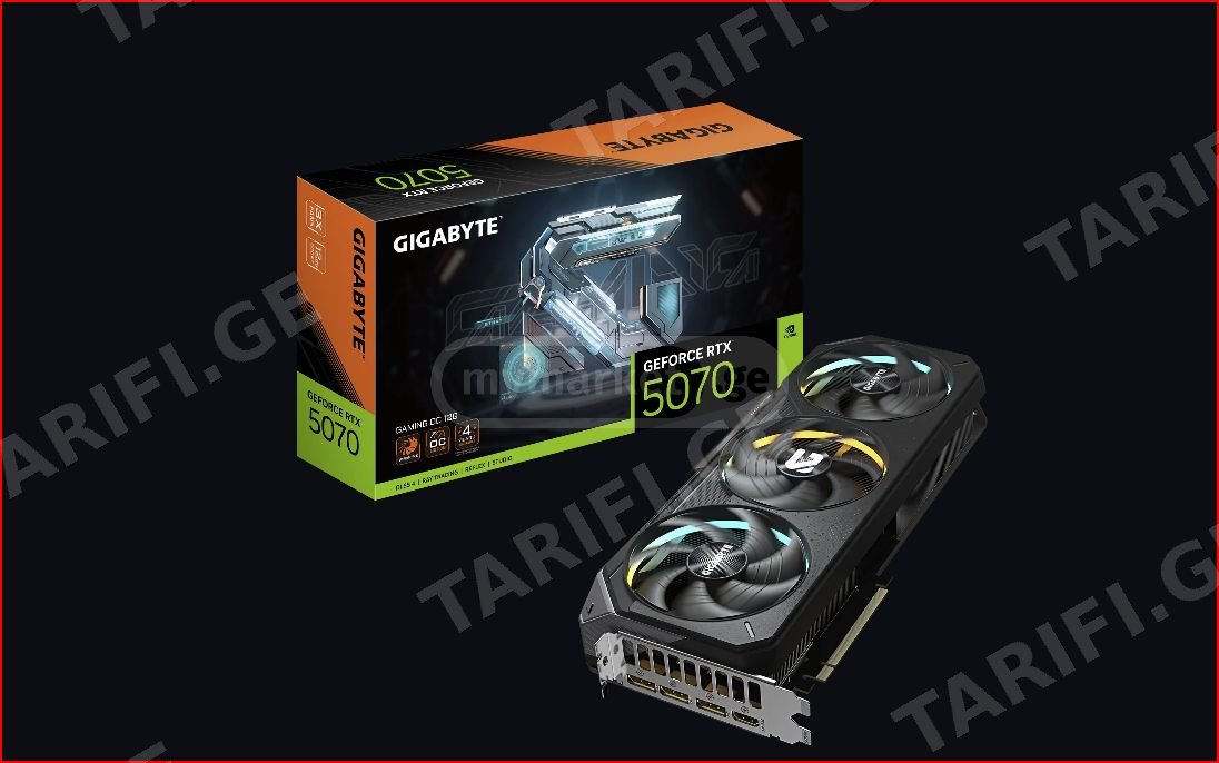 ♨️ GIGABYTE RTX™ 5070 GAMING OC 12G ახალი გარანტიით