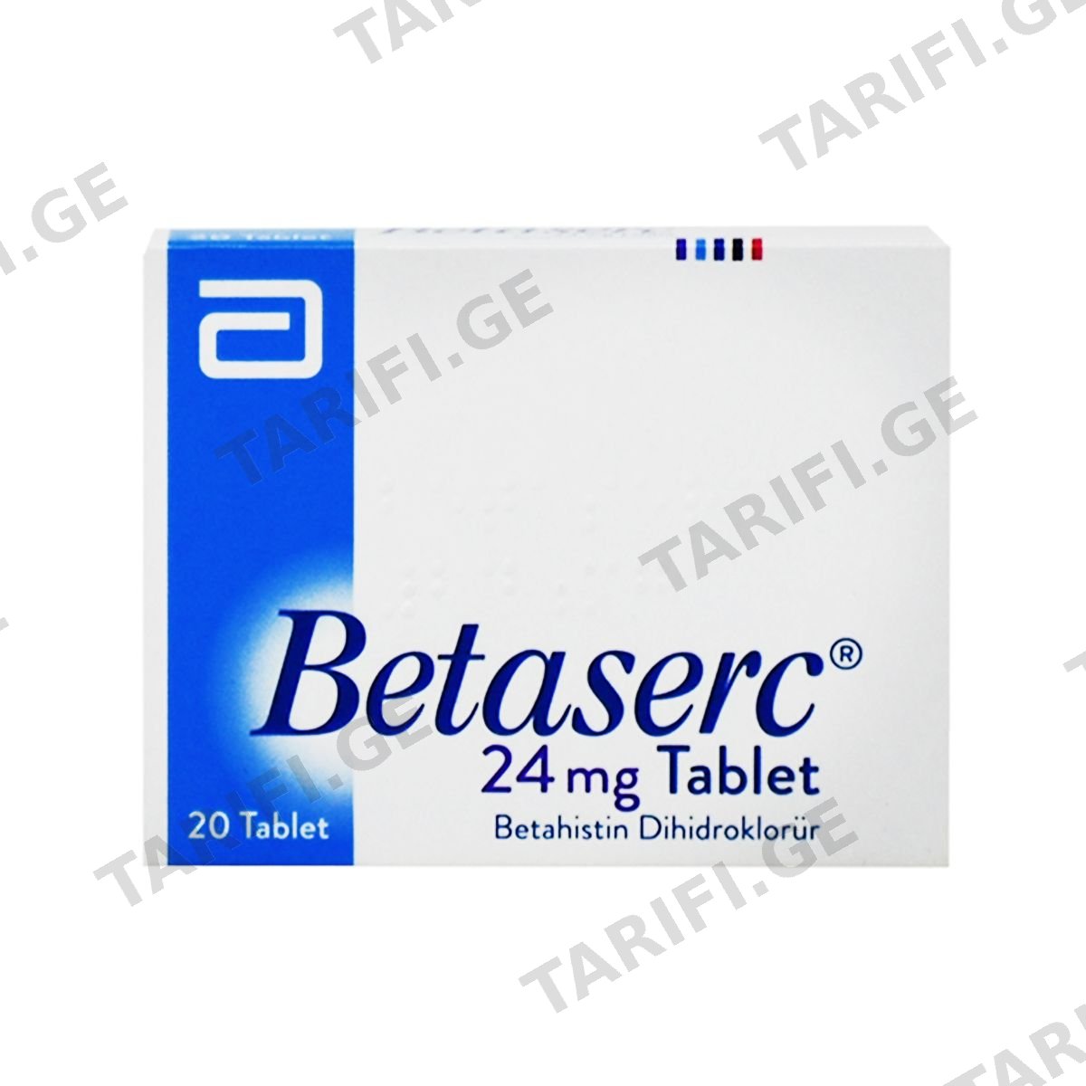 ბეტასერკი - Betaserc 24მგ 20 ტაბლეტი
