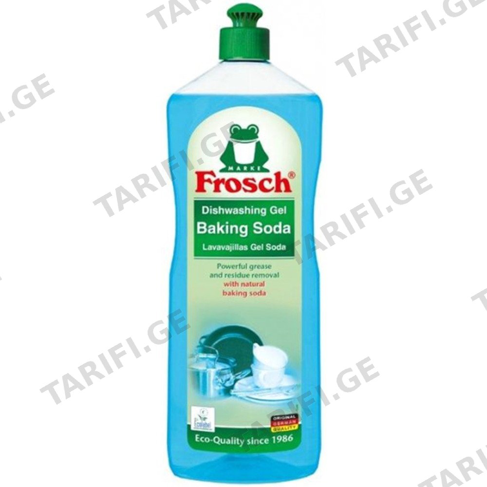 FROSCH ჭურჭლის სარეცხი სითხე სოდით 1 ლ (ფროში)