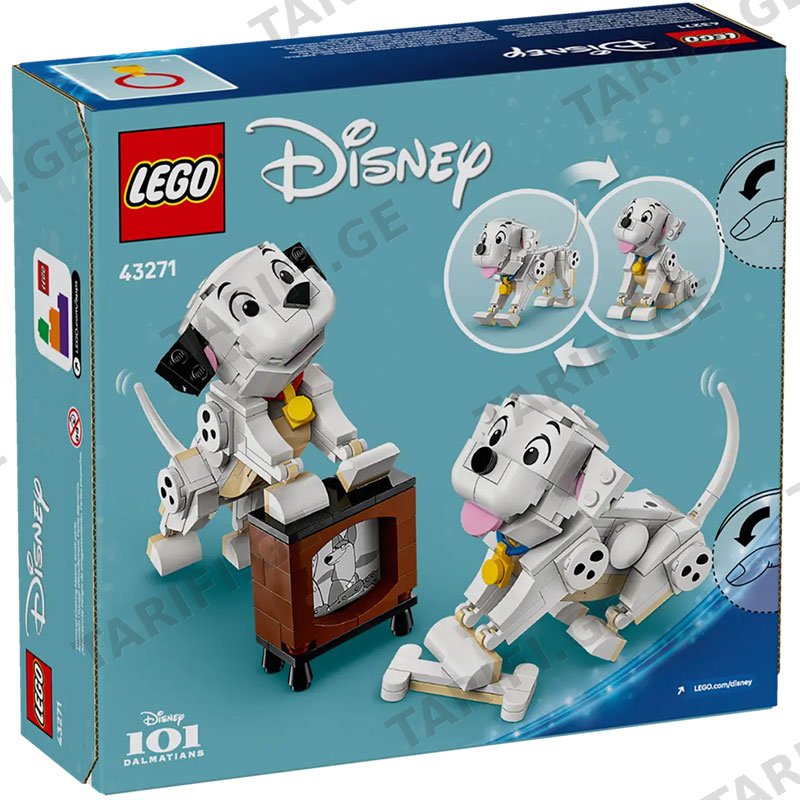 ასაწყობი კონსტრუქცია (ლეგო) LEGO 43271 CONSTRUCTOR DISNEY CLASSIC LUCKY & PENNY 101 DALMATIANS PUPPIES