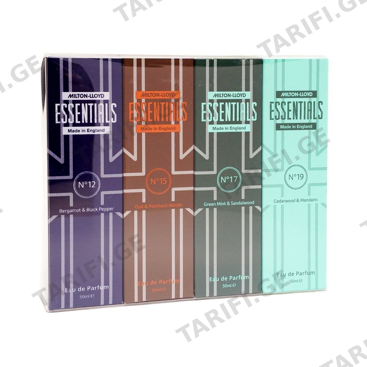 პარფიუმის ნაკრები ესენციალი ESSENTIALS N12 15 17 19 50 მლ 2839 მილტონი - Milton