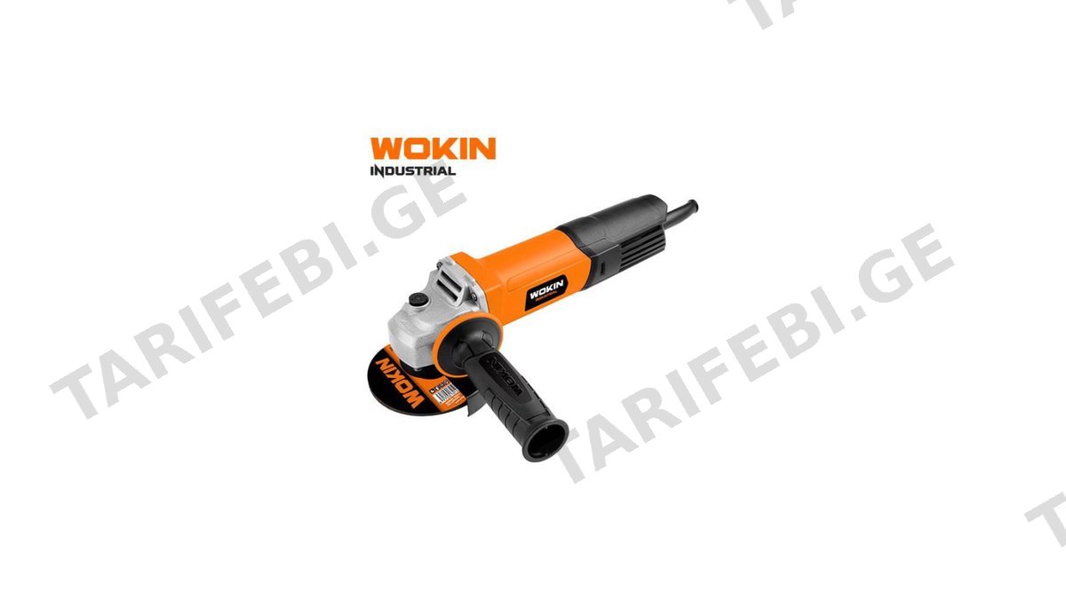 კუთხსახეხი Wokin 784476, 100mm, 760W 11000Rpm, Black/Orange