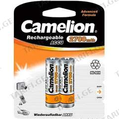 აკუმულატორი Camelion AA ზომის 2700მა 1.2ვ, 2ც