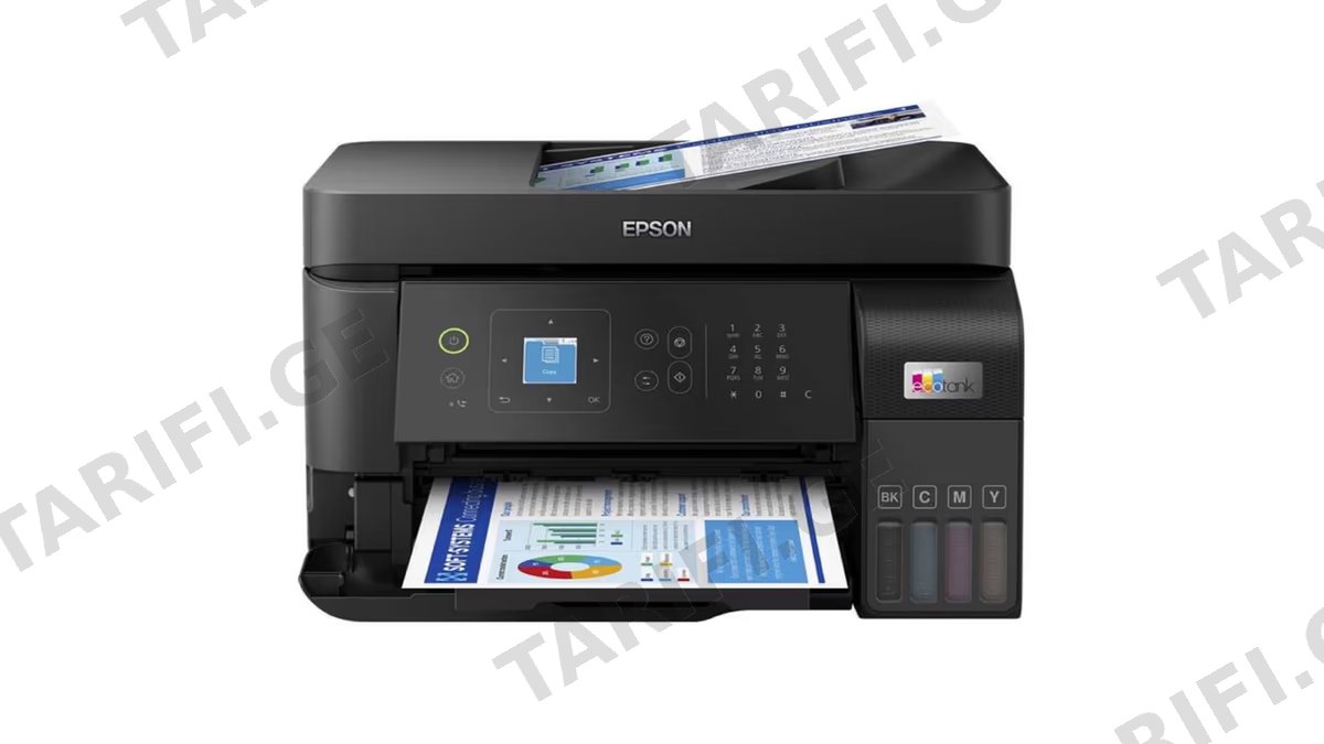 პრინტერი Epson C11CK57404 EcoTank L5590, MFP, A4, WiFi, LAN, USB, Black