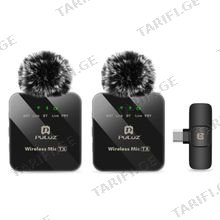 Puluz Wireless Microphone 2x უსადენო სამკერდე მიკროფონი