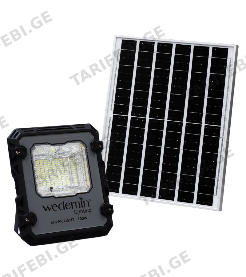 პროჟექტორი მზის ენერგიაზე 100W WD-139#-F100W 6500K