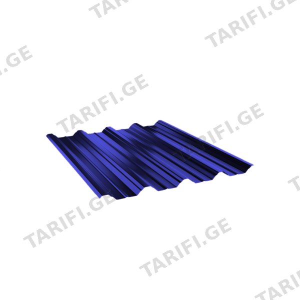 პროფილირებული ფერადი თუნუქი 0.45X1080 პრიალა RAL 5002 (ტრაპეცია, H45) NOVA