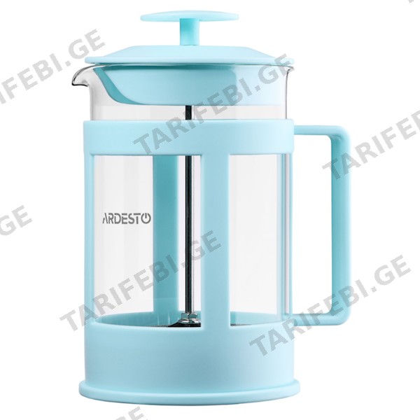 ჩაიდანი ARDESTO AR1008TF French press Fresh, 800 ml, Tiffany Blue, Plastic, Glass
