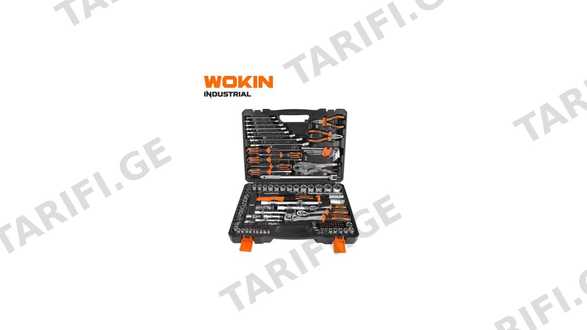 ხელსაწყოების ნაკრები Wokin 155913, 137Pcs Tool Set, Black/Silver