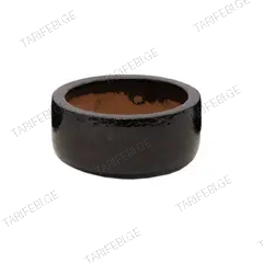 ქოთანი კერამიკული Mega Collections Glazed Bowl Shiny 21x10სმ 3ლ შავი