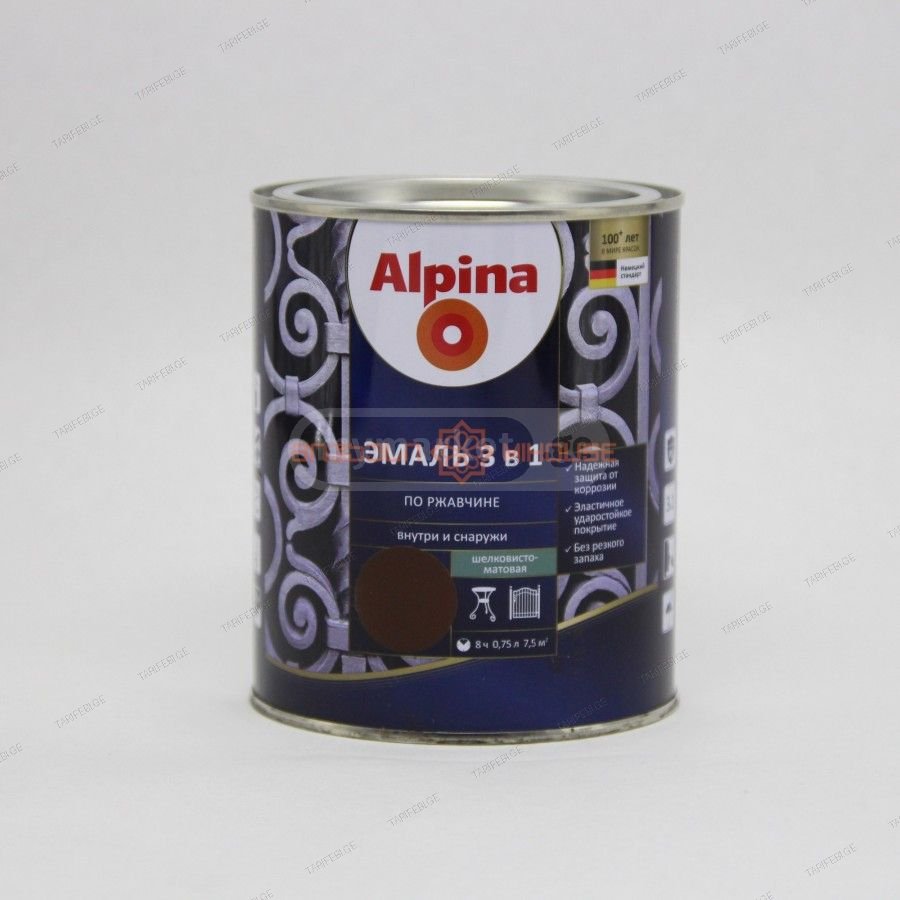 საღებავი ანტიკოროზიული AX BY AP DaR 3in1 RAL 8017 SM 0,75 LT
