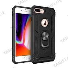 iPhone 6 Plus Sofia Ring Case სილიკონის ქეისი ბეჭდით - შავი