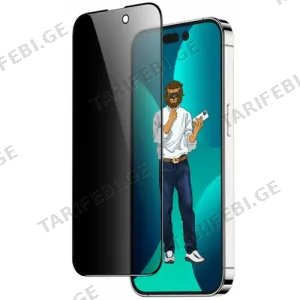 Green Lion 9H Steve Privacy Full Glass Screen Protector For iPhone 13/13 Pro/14 ( 6.1 ) - Black GN9HSPY14