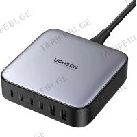 მრავალპორტიანი დამტენი UGREEN CD271 (40914), 200W, 4xUSB-C, TYPE-C, 2XUSB, SPACE GRAY
