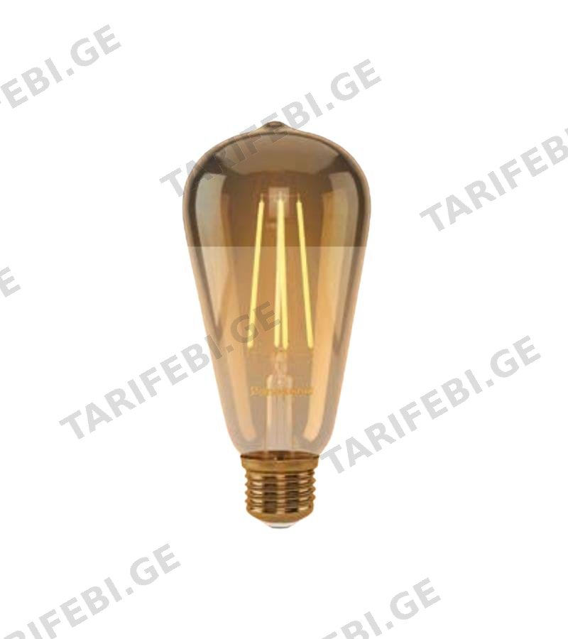 ნათურა LED E27 ST64 GOLD ფერი. 2000K 7 W #LDSCH07LH1EA მწარ. Panasonic