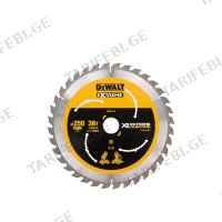 (250მმ) ხის საჭრელი დისკი DeWALT DT99572