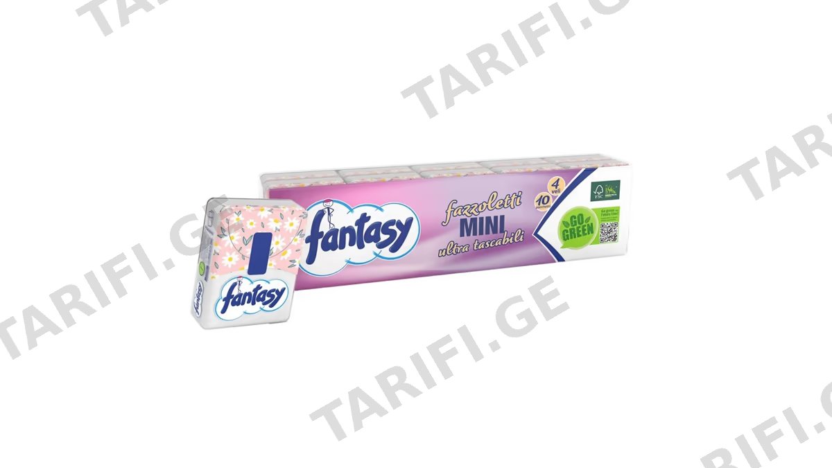 Fantasy მინი ჯიბის ხელსახოცები 4ფენიანი 10ც