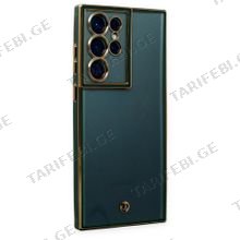 Samsung Galaxy S22 Ultra Liva lense Case სილიკონის ქეისი - მწვანე