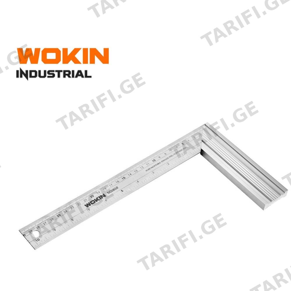 გონიო Wokin 501614, 350mm, 14″, Aluminum Steel Angle Square (INDUSTRIAL), Silver
