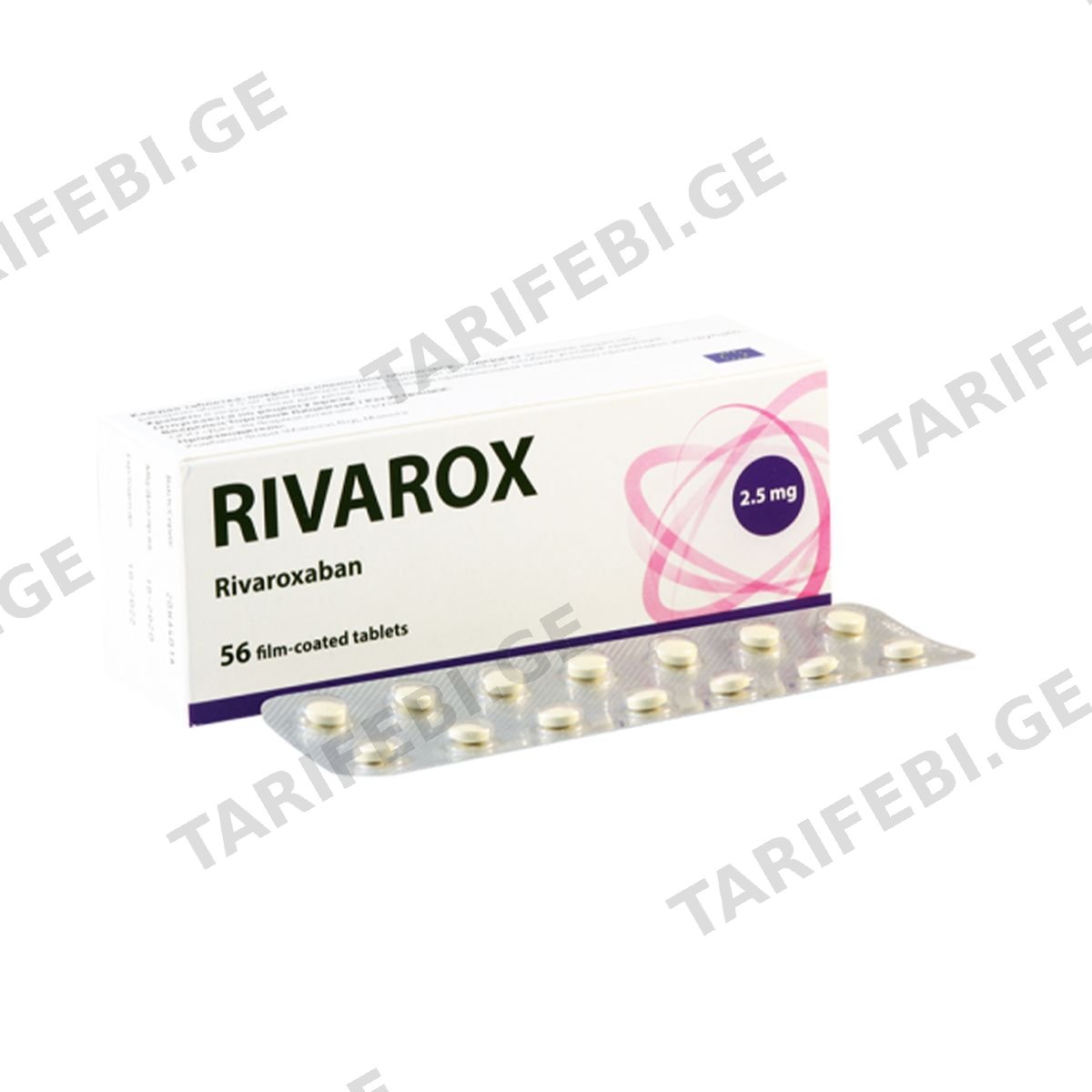 რივაროქსი - Rivarox 2.5მგ 56 ტაბლეტი