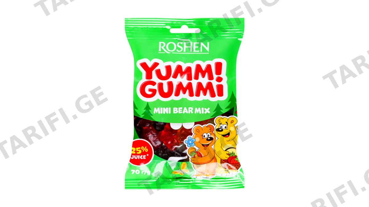 ჟელიბონი /იამი გამმი/მინი ბეარ მიქს/70გრ