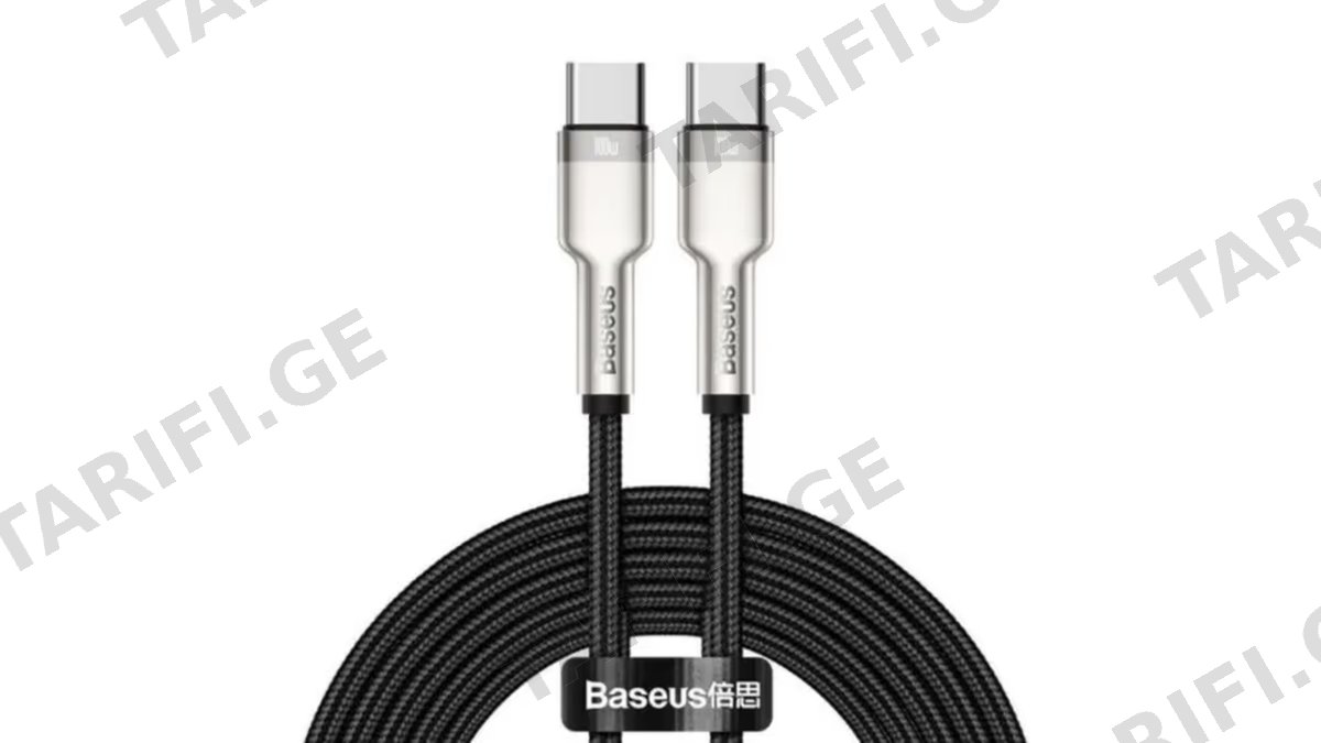 Baseus Cafule Series Metal Data Cable Type-C to Type-C 100W 1m CATJK-C01