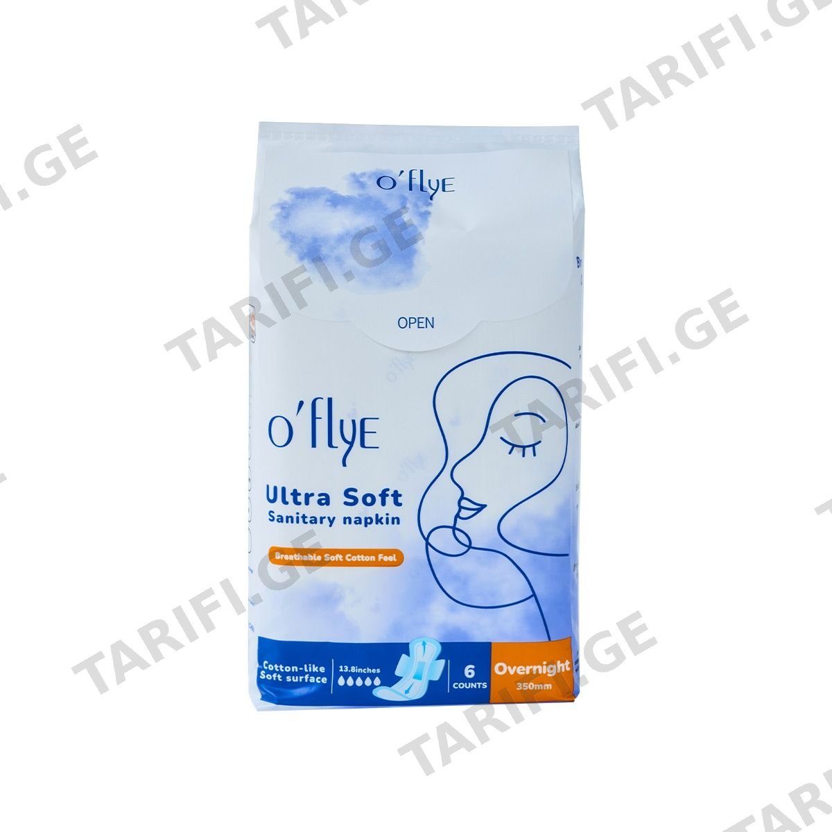საფენი ჰიგიენური Overnight Extra Long 6 ცალი 0244/1368 ო ფლაი - O Flye