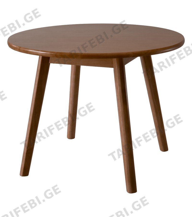 მაგიდა ხის მრგვალი FSHLJ-108# ზომა:100სმ ფერი: BEECH WOOD